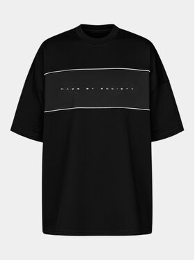 MADE BY SOCIETY MADE BY SOCIETY T-Shirt Tricou SAND VECTOR - T17188 Czarny Basic Fit