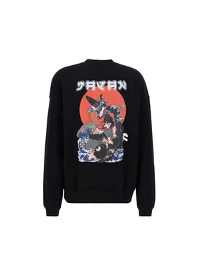 Alpha Industries Alpha Industries Bluza Japan Wave Warrior Sweatshirt Czarny Relaxed Fit