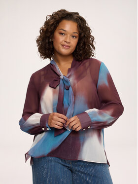 Fiorella Rubino Fiorella Rubino Bluzka 2135T002522N0Z6 Bordowy Regular Fit