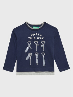 United Colors Of Benetton United Colors Of Benetton Majica 3ATNG104F Tamnoplava Regular Fit