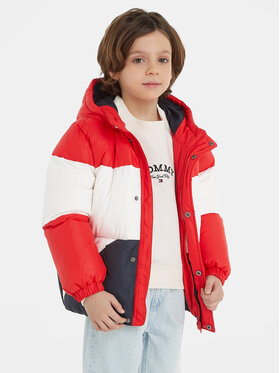 Tommy Hilfiger Tommy Hilfiger Giubbotto piumino Essential Colorblock KB0KB08559 S Rosso Regular Fit