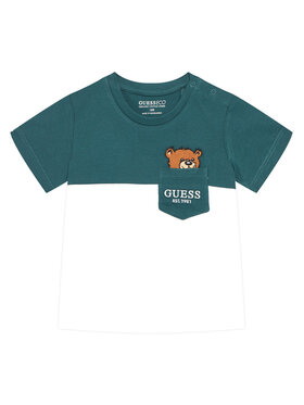 Guess Guess Tričko N5YI1 1K8HM4 Zelená Regular Fit