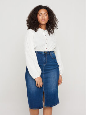Zizzi Zizzi Farmer szoknya J10771A Kék Regular Fit