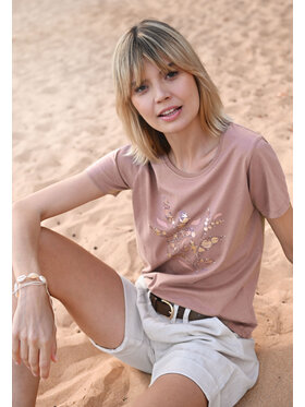 Volcano Volcano T-Shirt T-GROW Brązowy Regular Fit