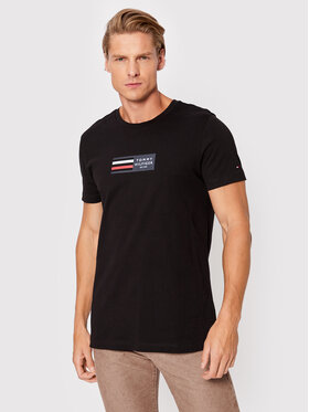 Tommy Hilfiger Tommy Hilfiger T-shirt Rwb Corp Graphic MW0MW25761 Crna Slim Fit