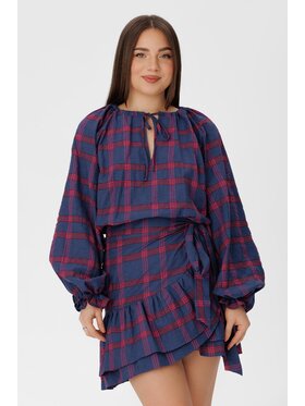 LAURELLA LAURELLA Komplet bluzka i spódnica 4SS226 Niebieski Regular Fit
