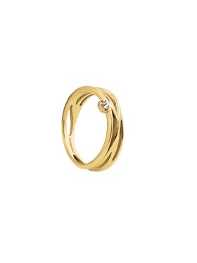 Rosefield Rosefield Pierścionek Spiral Chaton Ring Złoty