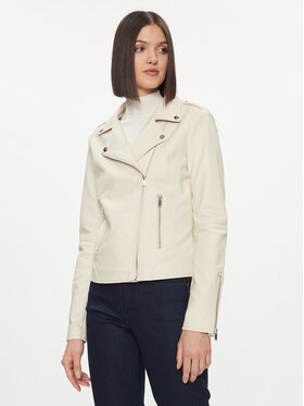 Vila Vila Яке от имитация на кожа Cara 14044851 Бежов Regular Fit