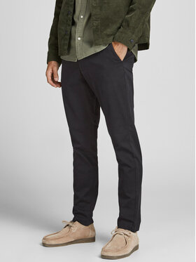 Jack&Jones Jack&Jones Auduma bikses Marco Dave 12174152 Melns Slim Fit