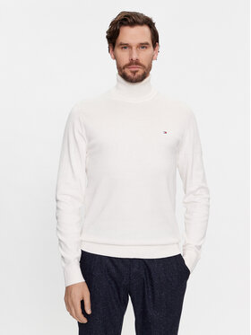 Tommy Hilfiger Tommy Hilfiger Dolčevita MW0MW28048 Écru Regular Fit