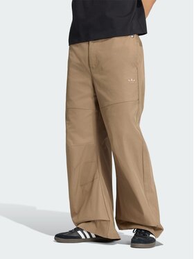 adidas adidas Spodnie materiałowe 159166 Beżowy Loose Fit