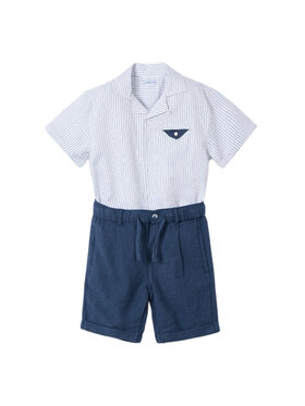 Mayoral Mayoral Completo camicia e pantaloncini 3231 Blu scuro Relaxed Fit