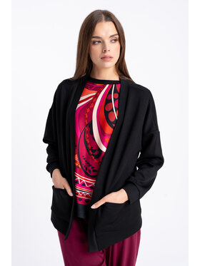 CLICK CLICK Kardigan 71-0045 Czarny Regular Fit