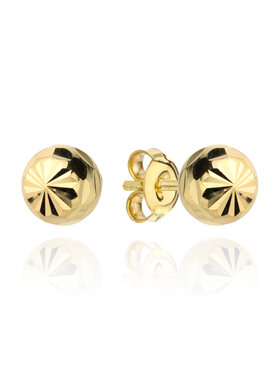 Fugart Fugart Kolczyki Kolczyki złote diamentowane kulki 4mm FUG7-21-K00587-2 Złoty