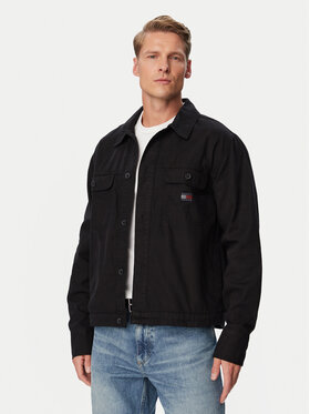 Tommy Jeans Tommy Jeans Hemdjacke DM0DM23919 Schwarz Regular Fit