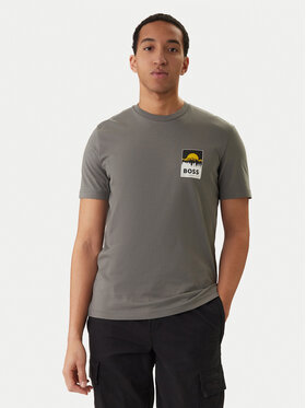 BOSS BOSS T-Shirt Plain 50556023 Šedá Regular Fit