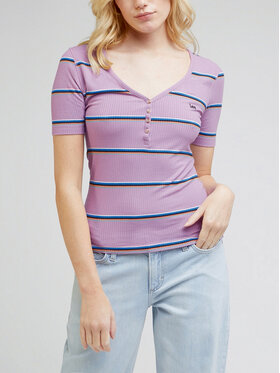 Lee Lee T-Shirt L44KIQ63 112333689 Fioletowy Slim Fit