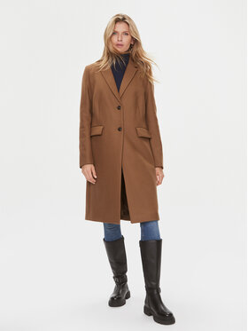 Tommy Hilfiger Tommy Hilfiger Manteau en laine WW0WW39753 Marron Regular Fit