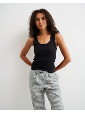 Le Songe Le Songe Top CHERRY Czarny Basic Fit