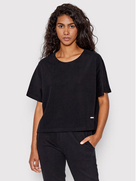NEBBIA NEBBIA Marškinėliai The Minimalist 417 Juoda Loose Fit