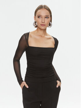 Gina Tricot Gina Tricot Блуза 20541 Черен Regular Fit