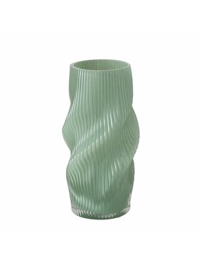 MIAhome MIAhome Wazon szklany ONDULA 30x15,5 cm Zielony