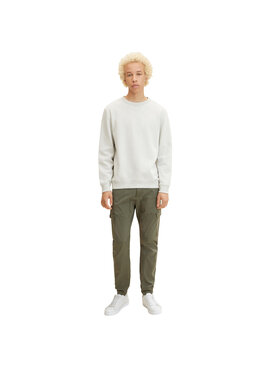 Tom Tailor Denim Tom Tailor Denim Kalhoty z materiálu 1032860 Zelená Slim Fit