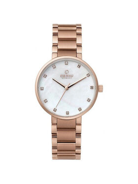 Obaku Obaku Zegarek V189LXVWSV Różowe złoto