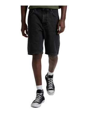 Lee Lee Szorty jeansowe 112376376 Czarny Relaxed Fit