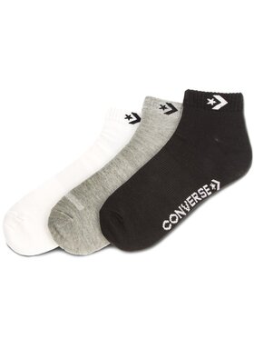 Converse Converse Set di 3 paia di calzini corti unisex E746A-3010 Bianco
