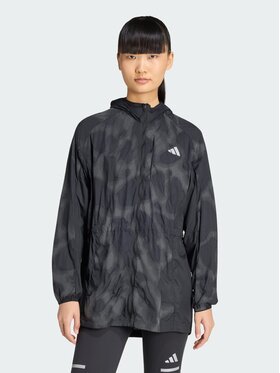 adidas adidas Kurtka do biegania 169469 Czarny Loose Fit