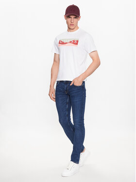 Guess Jeans Hlače Miami M3YAN1 D52F1 Mornarsko Modra Skinny Fit