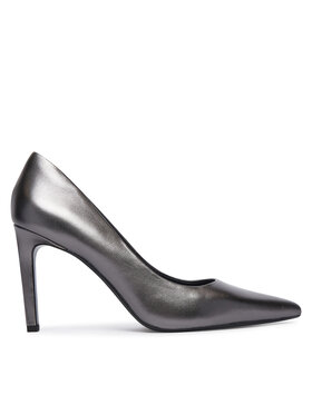 Calvin Klein Calvin Klein Γόβες Ess Stiletto 90 Met Lth HW0HW03436 Σκούρο γκρι
