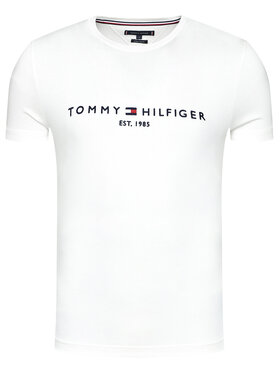 Tommy Hilfiger Tommy Hilfiger T-Shirt Core Logo Tee MW0MW11465 Bílá Slim Fit