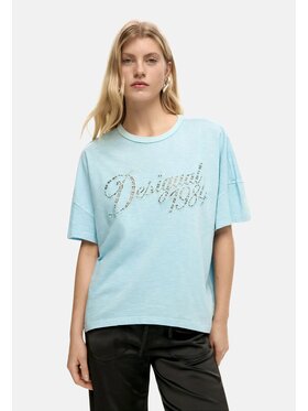 Desigual Desigual T-Shirt TS_PALMER Niebieski jasny Regular Fit