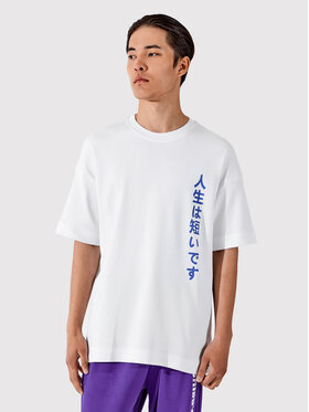 Togoshi Togoshi T-krekls Unisex TG22-TSM004 Balts Oversize