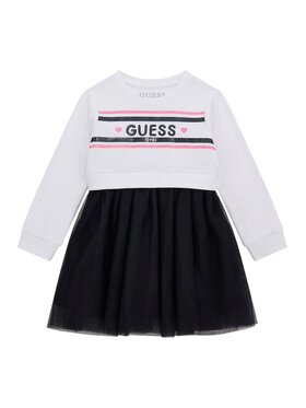 Guess Kids Guess Kids Sukienka 176329 Biały Classic Fit