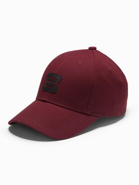 Ombre Ombre Czapka z daszkiem OM-ACCS-0100 Bordowy