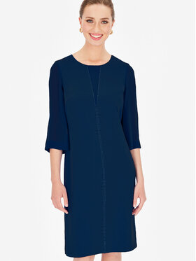 Potis & Verso Potis & Verso Sukienka elegancka Gardena Granatowy Slim Fit