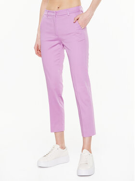 Weekend Max Mara Weekend Max Mara Bavlnené nohavice Gineceo 23513107 Fialová Slim Fit