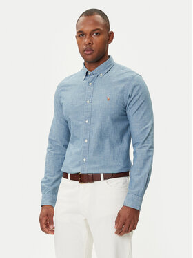 Polo Ralph Lauren Polo Ralph Lauren Marškiniai Core Replen 710548538 Mėlyna Slim Fit