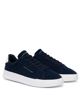 Tommy Hilfiger Tommy Hilfiger Laisvalaikio batai Th Court Core Suede FM0FM05716 Tamsiai mėlyna