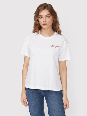 The Kooples The Kooples T-shirt Carry Over FTSC25026K Blanc Regular Fit