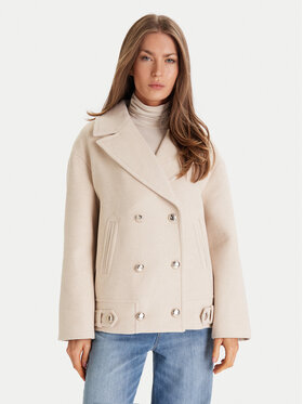 Morgan Morgan Płaszcz wełniany 252-GMOON Beżowy Regular Fit
