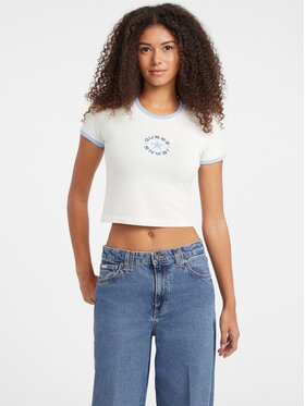 Guess Jeans Guess Jeans T-Shirt 178649 Beżowy Classic Fit