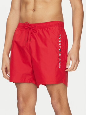 Tommy Hilfiger Tommy Hilfiger Szorty kąpielowe UM0UM03258 Czerwony Regular Fit