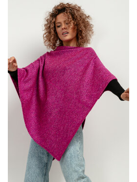 Tessita Tessita Ponczo T419/8/OneSize Fioletowy Loose Fit