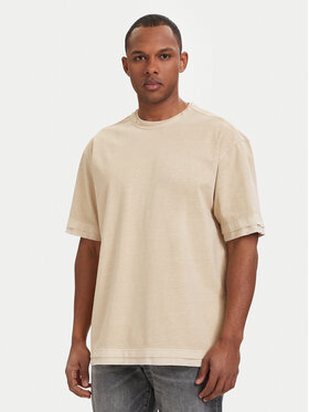 G-Star Raw G-Star Raw Тишърт Washed Distressed D28896-E401 Бежов Relaxed Fit