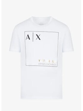 Armani Exchange Armani Exchange T-Shirt 6LZTAY ZJFCZ 1100 Biały Regular Fit