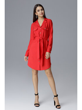 FIGL FIGL Sukienka M630 Czerwony Regular Fit
